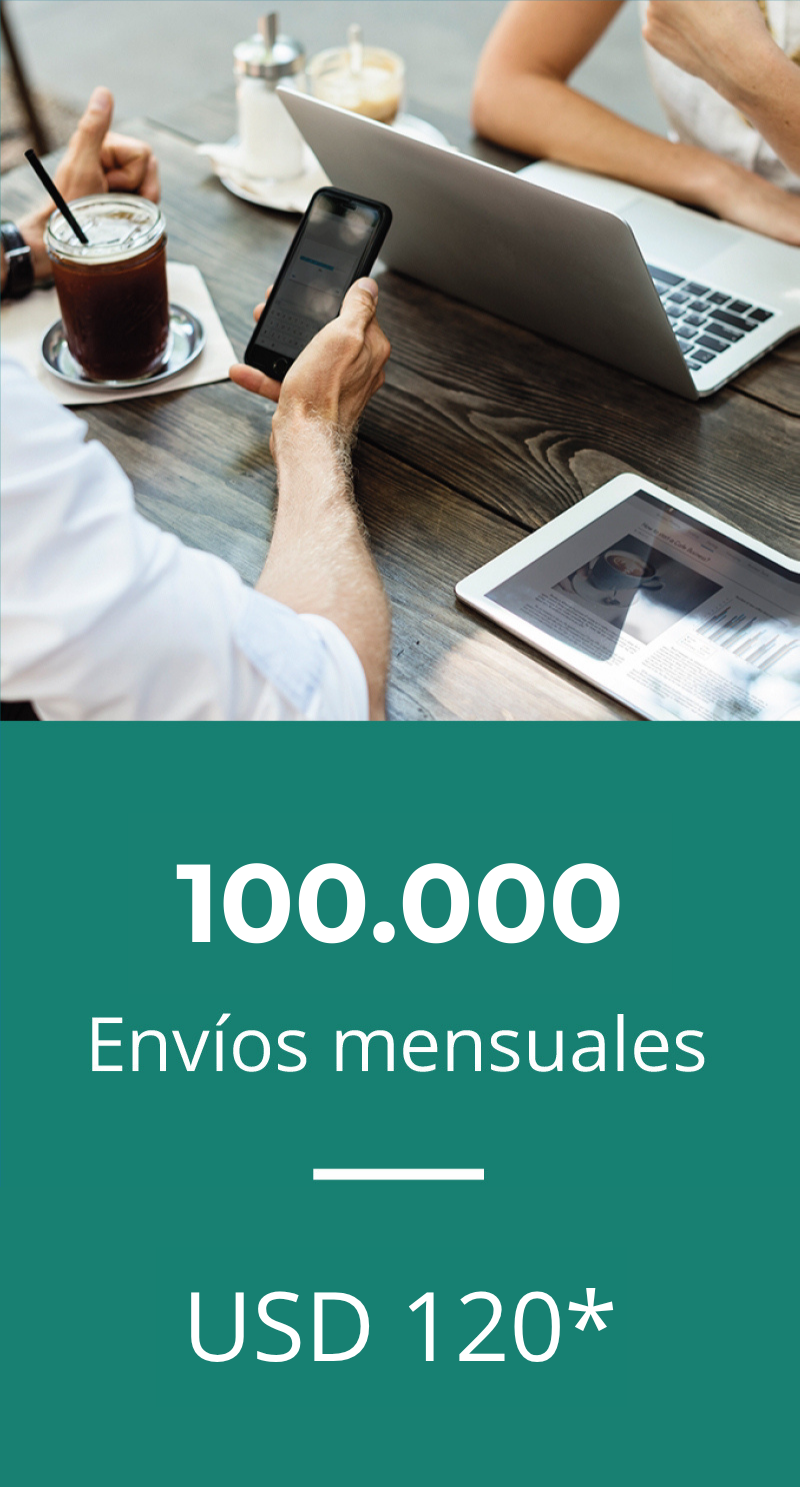 Plan mensual 100.000 envíos