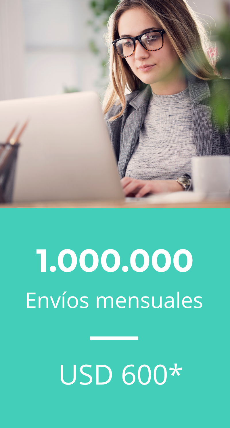 Plan mensual 1.000.000 envíos