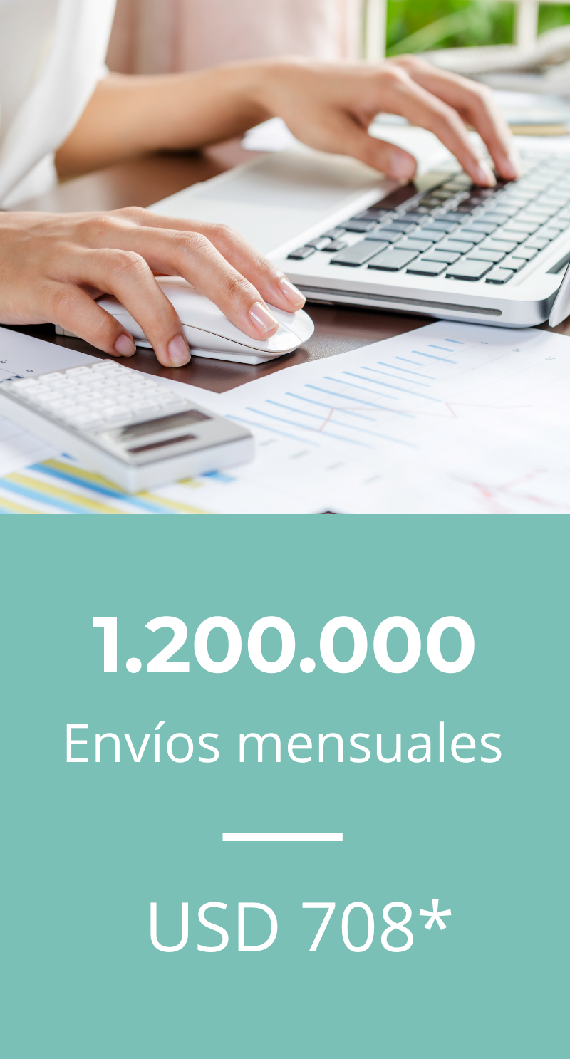 Plan mensual 1.200.000 envíos
