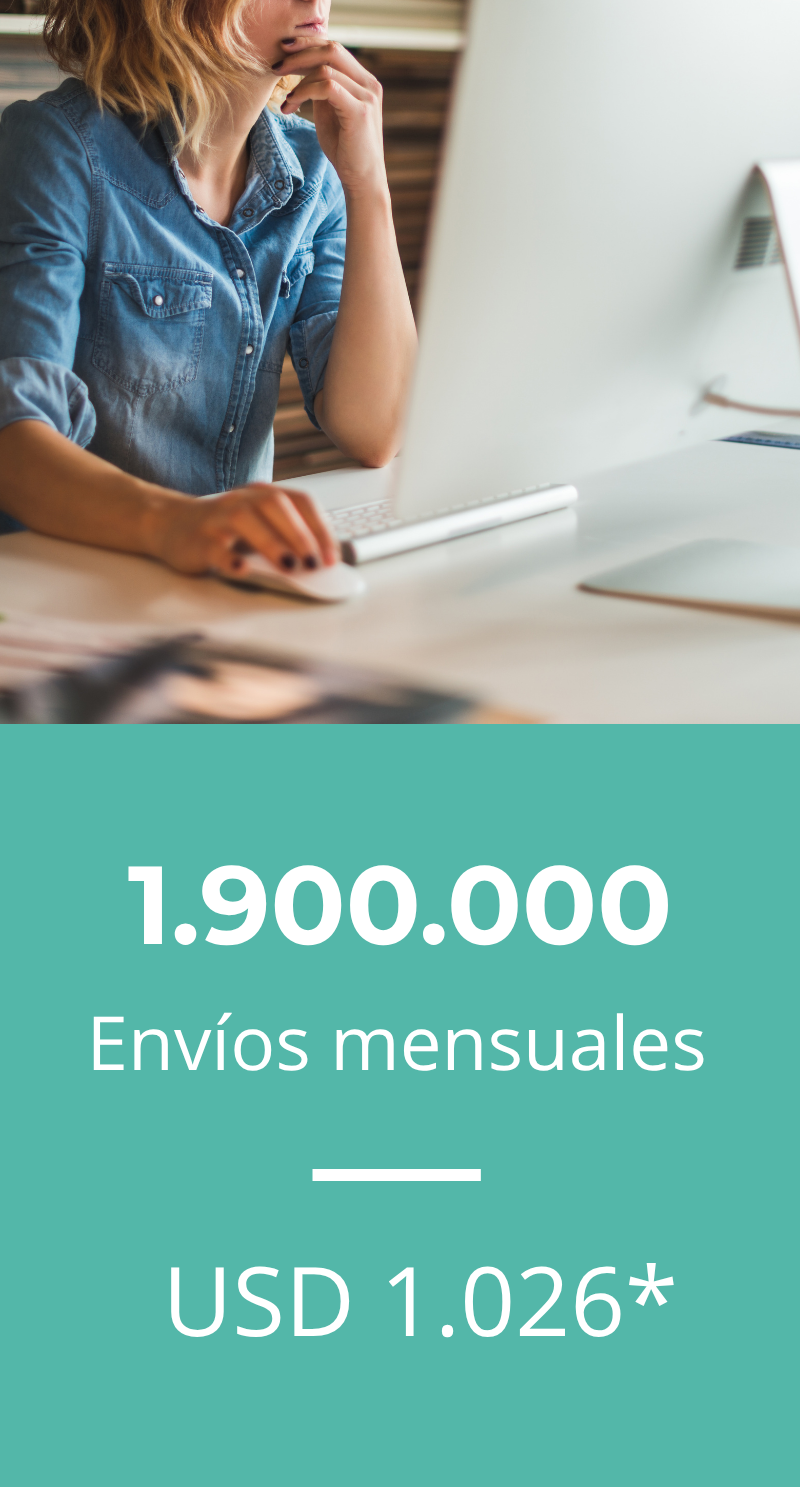 Plan mensual 1.900.000 envíos