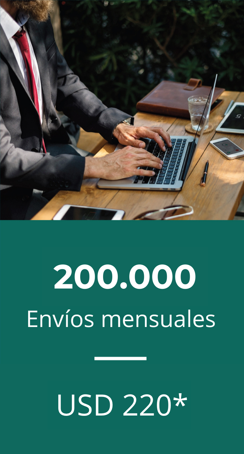 Plan mensual 200.000 envíos