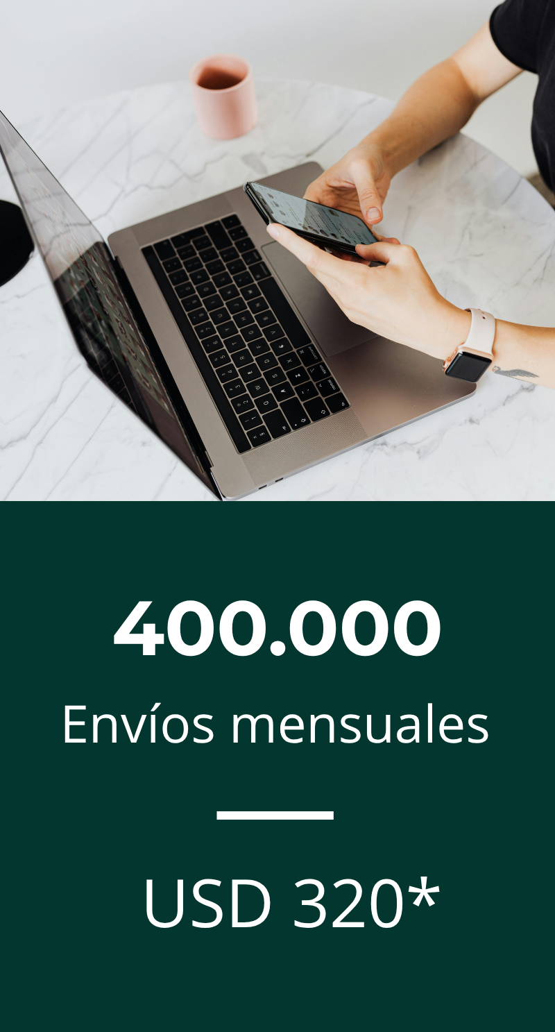 Plan mensual 400.000 envíos