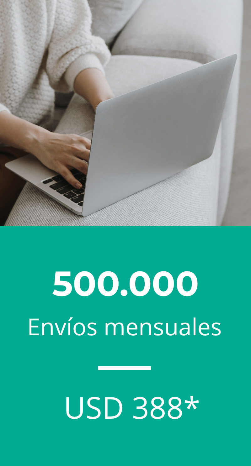 Plan mensual 500.000 envíos