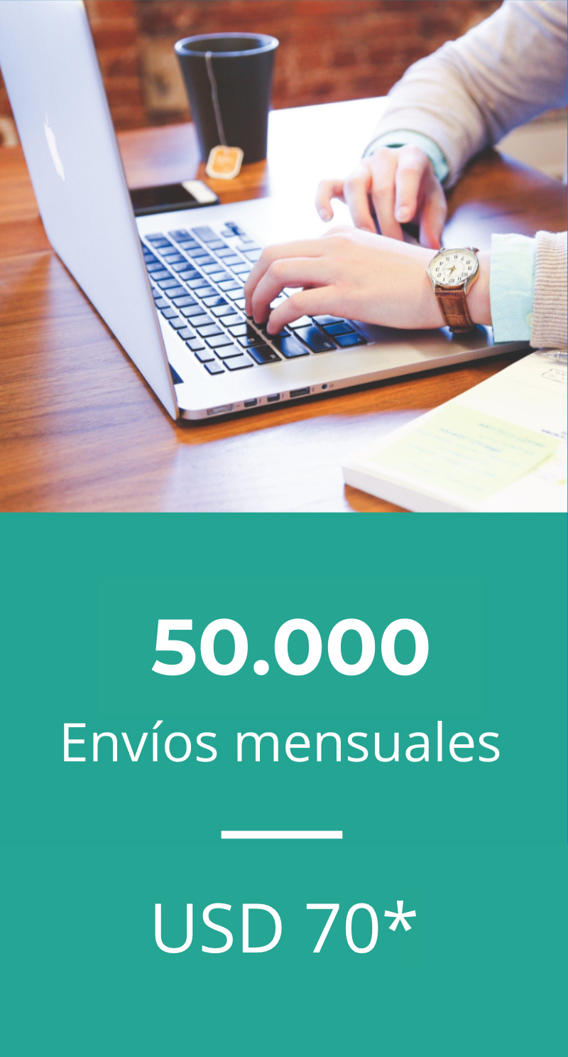 Plan mensual 50.000 envíos