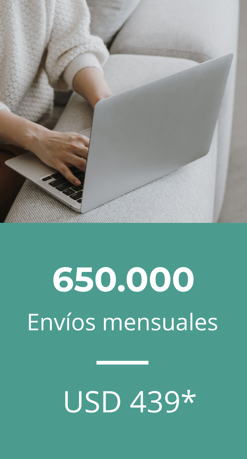 Plan mensual 650.000 envíos