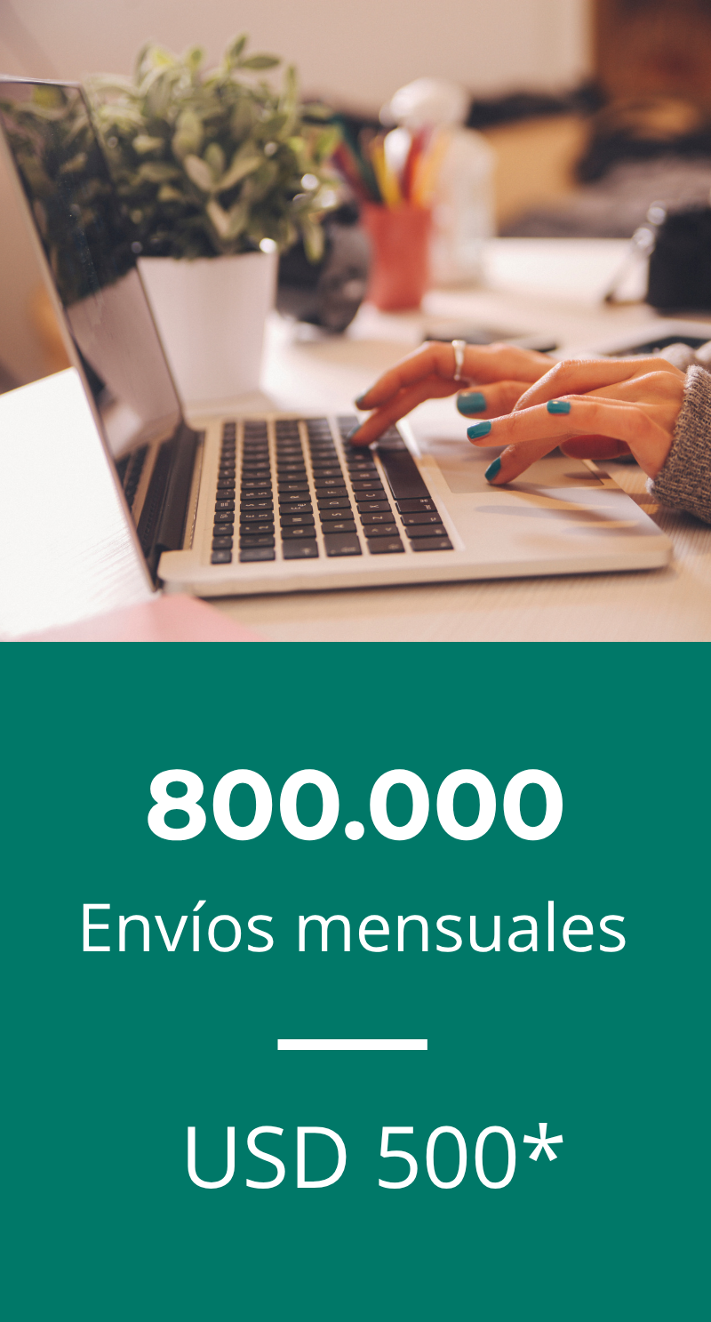 Plan mensual 800.000 envíos